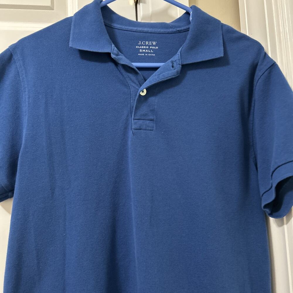 J.CREW Men's Classic Polo Shirt Blue, Short Sleeve, Collared, Size Small